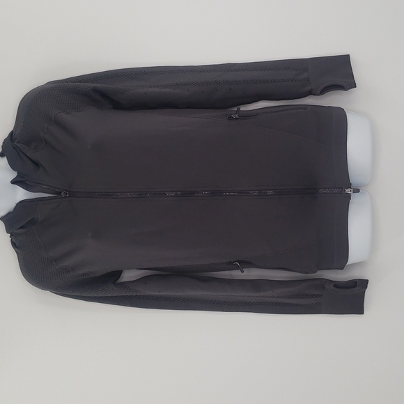 Fabletics Seamless Gray Zip Up Grey Sweater - Picture 3 of 6